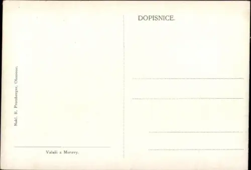 Künstler Ak, Valaši z Moravy, Bauer