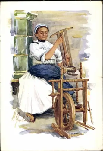 Künstler Ak Valaši z Moravy, Frau in Tracht