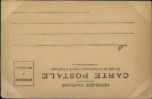 Ak Französischer Soldat in Uniform, Gemaltes Porträt