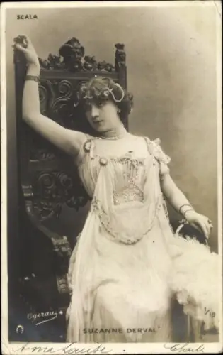 Ak Schauspielerin Suzanne Derval, Porträt