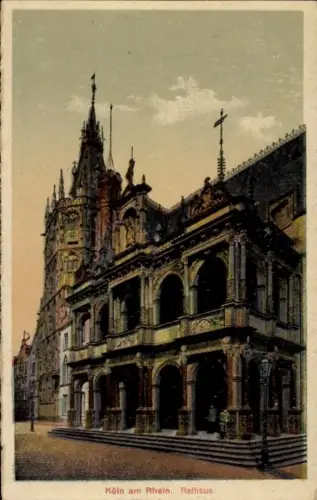Ak Köln am Rhein, Köln am Rhein, Rathaus,  Architektur