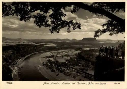 Ak Rathen an der Elbe Sächsische Schweiz, Elbetal und Bastei, 13484