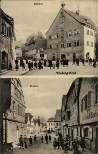 Ak Heidingsfeld Würzburg am Main Unterfranken, Rathaus, Kloster