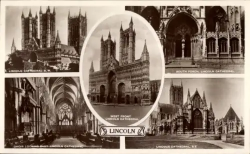 Ak Lincoln Lincolnshire England, Lincoln Cathedral
