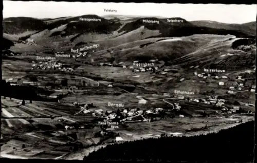 Ak Bernau im Hochschwarzwald, Fliegeraufnahme, Hans Thoma Haus, Feldberg