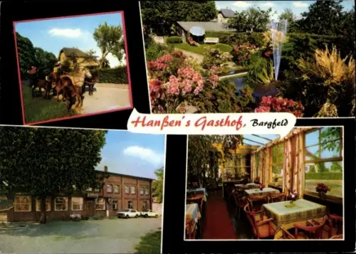 Ak Bargfeld Aukrug in Schleswig Holstein, Karl Heinz Hanßen's Gasthof, Außenansicht