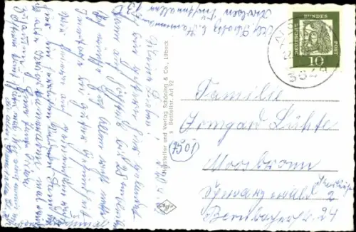 Ak Bad Arolsen in Hessen, Panorama vom Ort, Wald, Parkanlagen