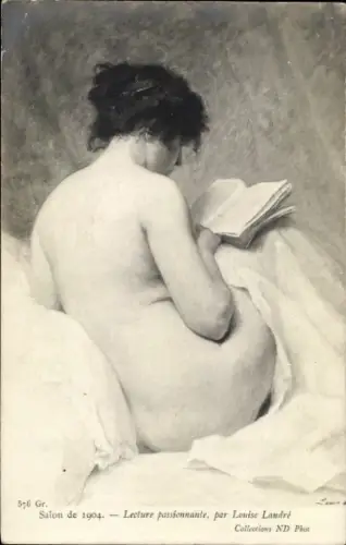 Künstler Ak Landré, Louise, Lecture passionnante, Erotik
