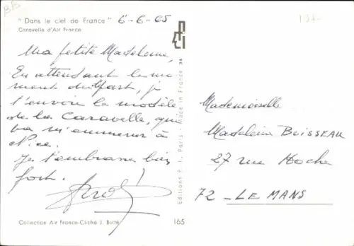 Ak Französisches Passagierflugzeug, Air France