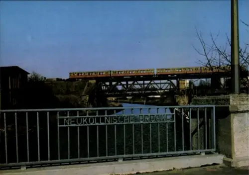 Ak Berlin Neukölln, Neuköllnische Brücke, S-Bahn