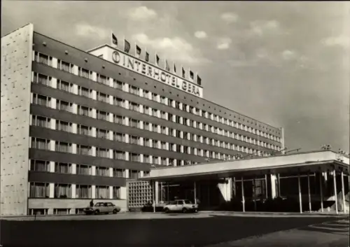 Ak Gera in Thüringen, Interhotel Gera, Straße der Republik