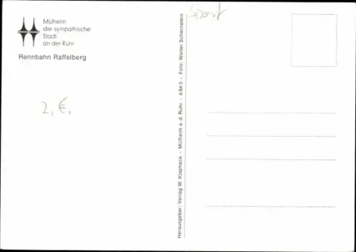 Ak Velden Mülheim Ruhr, Rennbahn Raffelberg, Rennen