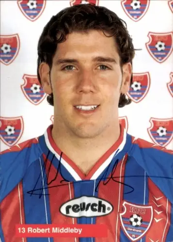 Autogrammkarte Fußballer Robert Middleby, KFC Uerdingen 05, Autogramm