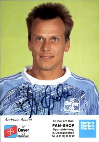 Autogrammkarte Fußballer Andreas Asche, KFC Uerdingen 05, Autogramm