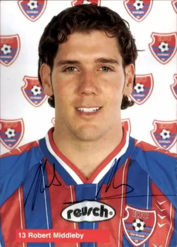Autogrammkarte Fußballer Robert Middleby, KFC Uerdingen 05, Autogramm