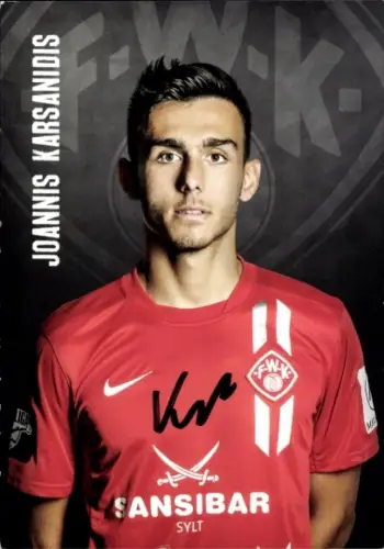 Autogrammkarte Fußballer Joannis Karsanidis, FC Würzburger Kickers, Autogramm