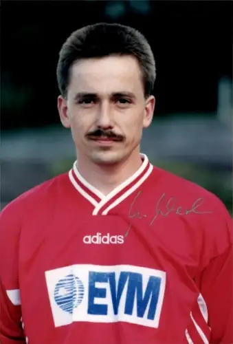 Autogrammkarte Mario Wesche, 1. FC Magdeburg, Portrait, Autogramm