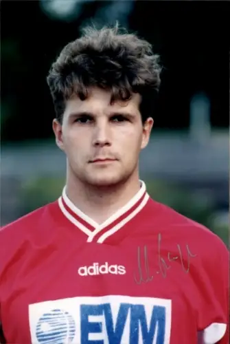 Autogrammkarte Fußballer Mario Lange, 1. FC Magdeburg, Autogramm