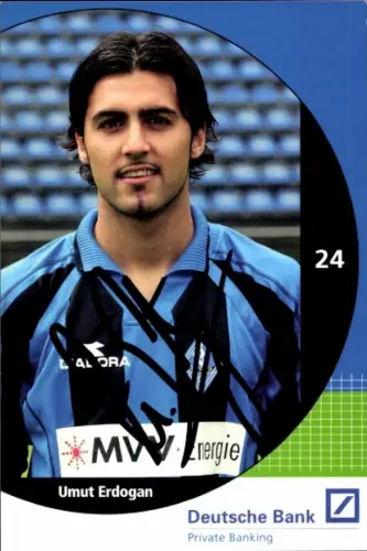Autogrammkarte Fußballer Umut Erdogan, SV Waldhof Mannheim 07, Autogramm