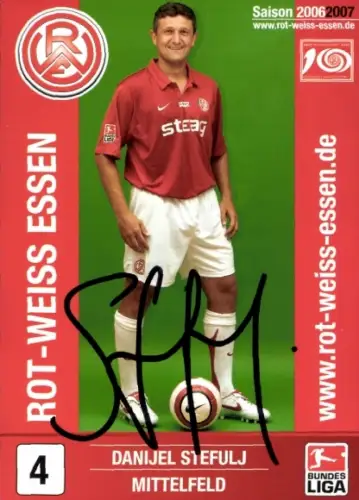Autogrammkarte Fußballer Danijel Stefulj, Rot-Weiss Essen, Autogramm