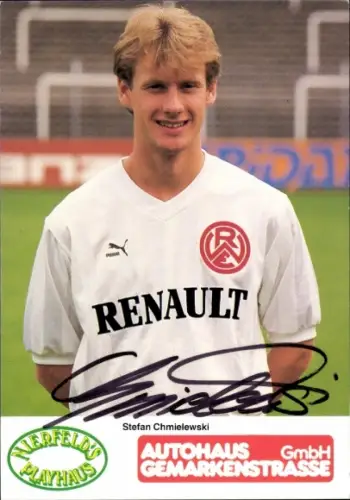 Autogrammkarte Fußballer Stefan Chmielewski, Rot-Weiss Essen, Autogramm