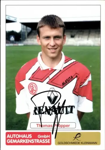 Autogrammkarte Fußballer Thomas Pröpper, Rot-Weiss Essen, Autogramm