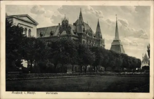 Ak Hansestadt Rostock, Wallstraße