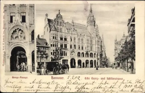 Ak Hannover, Georgstraße Ecke Schillerstraße, Georgs-Passage