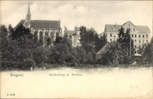 Ak Bregenz am Bodensee Vorarlberg, Riedenburg, Neubau