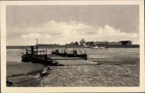 Ak Pretzsch an der Elbe Bad Schmiedeberg, Fähre