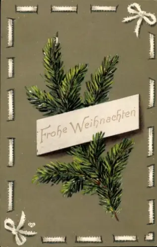 Ak Glückwunsch Weihnachten, Tannenzweige