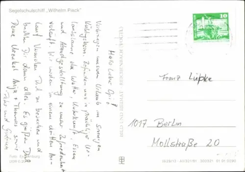 Ak Segelschulschiff Wilhelm Pieck, Volksmarine