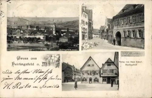 Ak Heidingsfeld Würzburg am Main Unterfranken, Gesamtansicht, Brauerei Georg Ehlers, Geschäfte