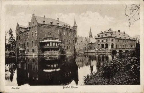 Ak Weeze am Niederrhein, Schloß Wissen, Wasseransicht,  Architektur