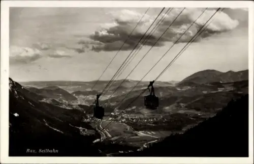 Ak Bergmassiv Rax Niederösterreich, Seilbahn, Berglandschaft, Wolken, Rax