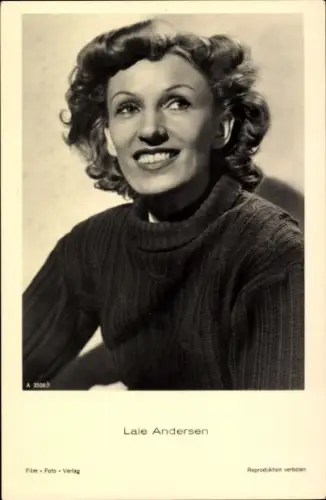 Ak Schauspielerin Lale Andersen, Portrait