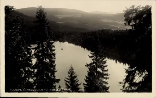 Ak Železná Ruda Markt Eisenstein Region Pilsen, Čertovo jezero, Teufelssee, Šumava Böhmerwald