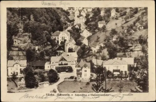 Ak Schmilka Bad Schandau in Sachsen, Gesamtansicht