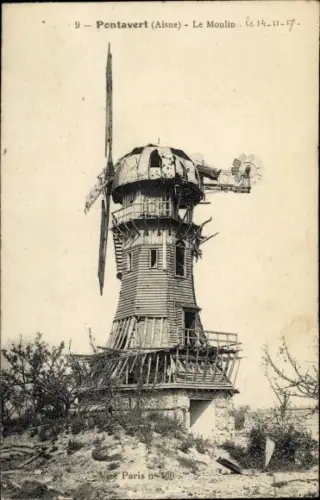 Ak Pontavert Aisne, Le Moulin