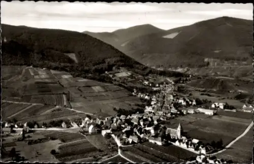 Ak Burrweiler in der Pfalz, Fliegeraufnahme