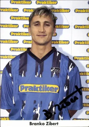 Autogrammkarte Fußballer Branko Zibert, 1. FC Saarbrücken, Autogramm