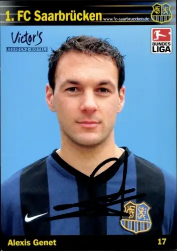 Autogrammkarte Fußballer Alexis Genet, 1. FC Saarbrücken, Autogramm