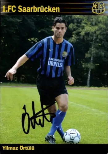 Autogrammkarte Fußballer Yilmaz Örtülü, 1. FC Saarbrücken, Autogramm