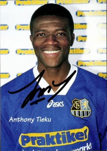 Autogrammkarte Fußballer Anthony Tieku, 1. FC Saarbrücken, Autogramm