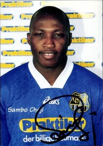 Autogrammkarte Fußballer Sambo Choji, 1. FC Saarbrücken, Autogramm