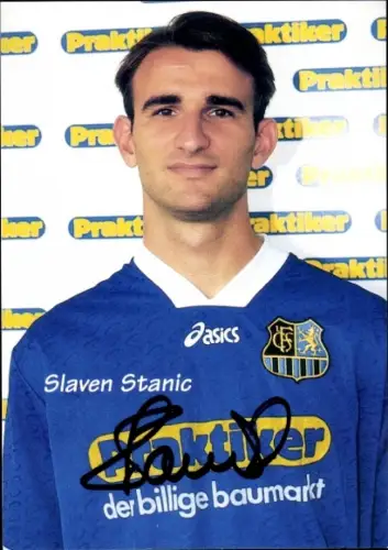 Autogrammkarte Fußballer Slaven Stanic, 1. FC Saarbrücken, Autogramm