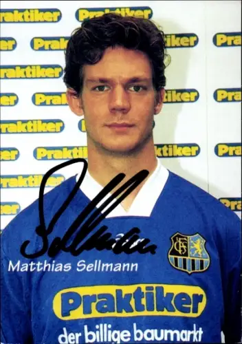 Autogrammkarte Fußballer Matthias Sellmann, 1. FC Saarbrücken, Autogramm