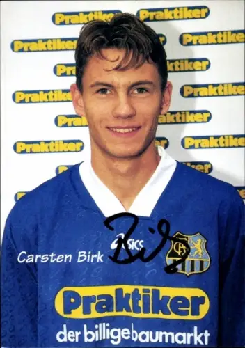 Autogrammkarte Fußballer Carsten Birk, 1. FC Saarbrücken, Autogramm
