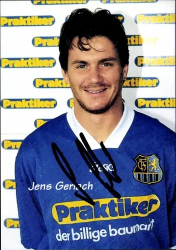Autogrammkarte Fußballer Jens Gerlach, 1. FC Saarbrücken, Autogramm