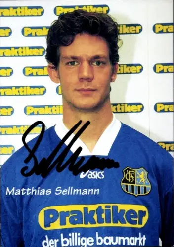 Autogrammkarte Fußballer Matthias Sellmann, 1. FC Saarbrücken, Autogramm
